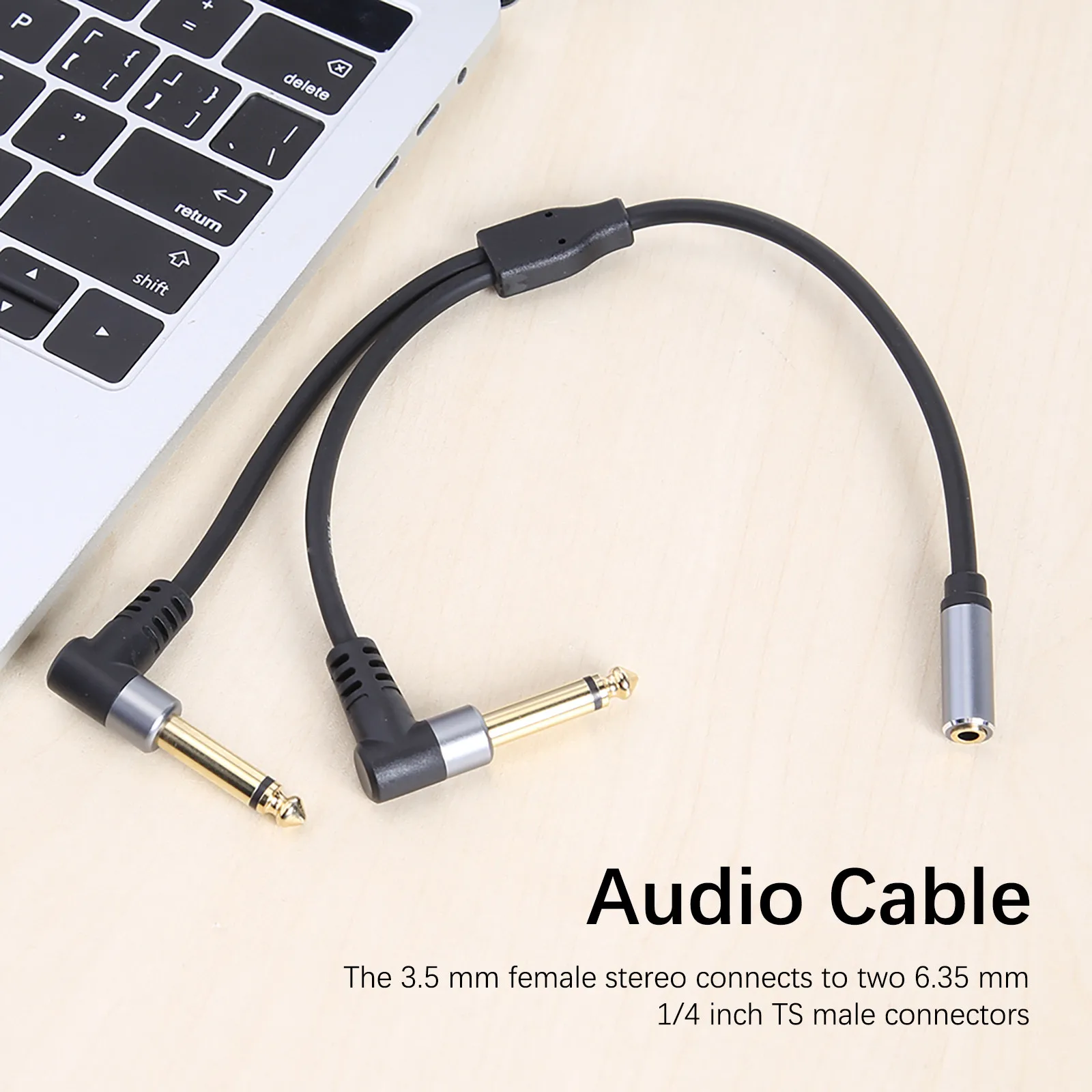 High Quality Audio Line Metal Adapter Plug Female 3.5mm To 2 Mono Male 6.25mm Accessories | Электроника
