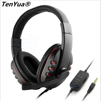 

Wired 3.5mm Headset Headphone Earphone Music Microphone For PS4 Game PC Chat