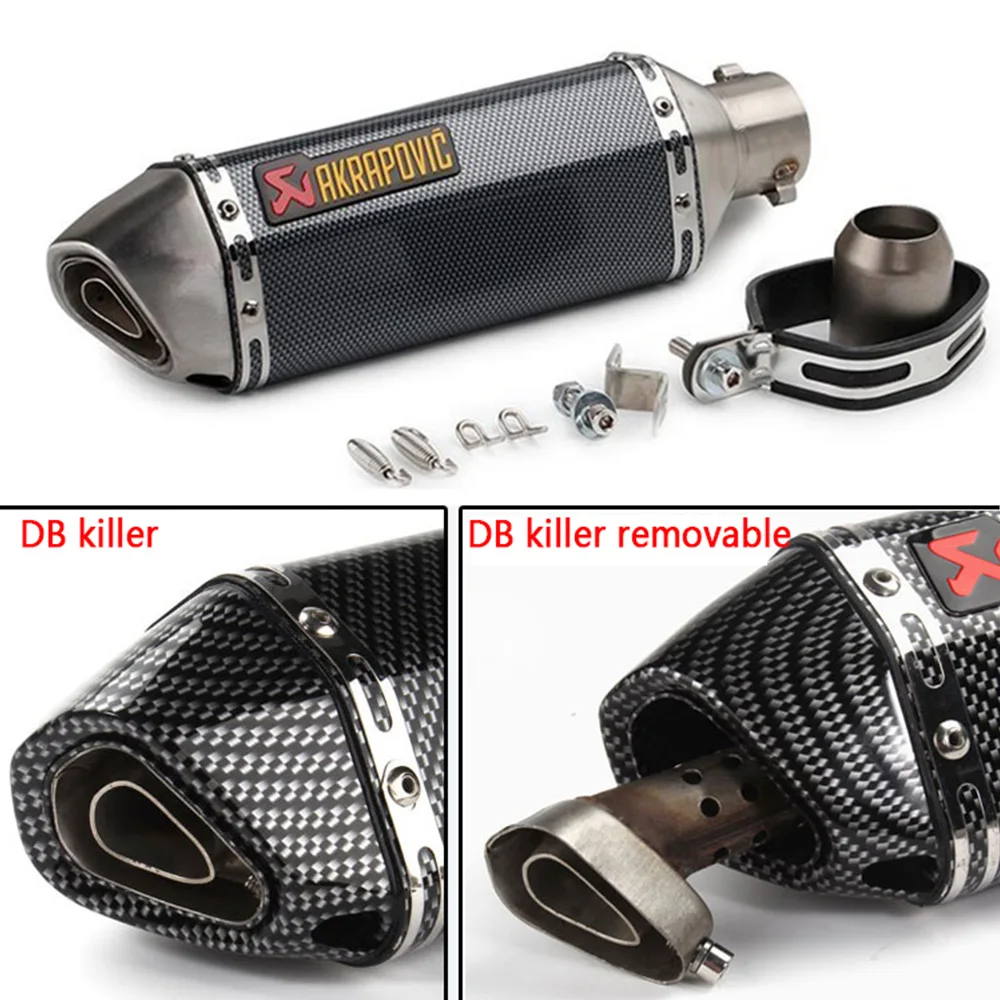 Мотоцикл Akrapovic выхлоп 51 мм мото Глушитель Трубы побега с дБ убийца для suzuki gsx600f gsf 600 sv 1000 v strom 650 для KTM