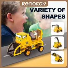 

KENOKAY 62 PCS Magnetic Building Block Take Apart Engineering Vehicle Toys , DIY Vehicle Playset Crane Dump Truck Digger Constru