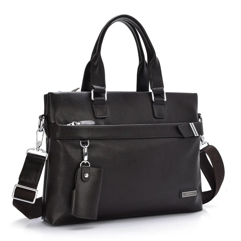 Черный Высококачественный большой вместительный мужской портфель из натуральной кожи, кожаная сумка для компьютера, брендовая дизайнерская мужская сумка, кожаная сумка для ноутбука, подарки
