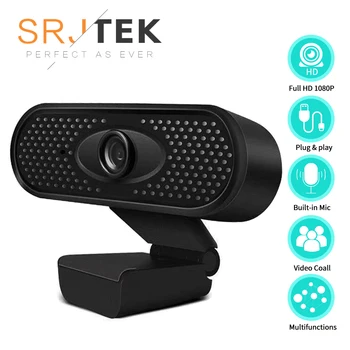 

HD Webcam 1080P HDWeb Camera with Built-in HD Microphone 1920 x 1080P USB Plug Play Web Cam Widescreen Video