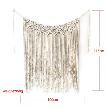 

Macrame Wall Hanging Cotton Handmade Woven Wall Tapestry Large Boho Wedding Backdrop Decor DC112