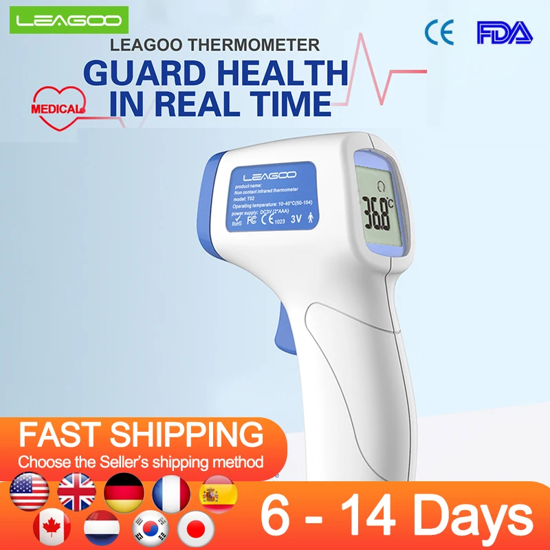 

Leagoo Non-contact Infrared Thermometer With LCD Screen Body Temperature Measure Tool for Baby Adult Forehead Thermometer