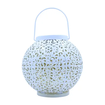

Hollow Ball Solar LED Lantern Light Classic Texture Delicate Design Durable Garden Yard Path Decor Hanging Iron Art Lamp