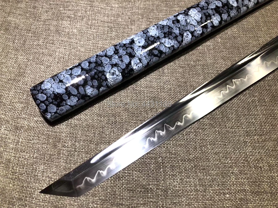 Готовый для битвы очень острый самурайский нож Танто саблей обкладка глиной T10 стальной японский ниндзя Wakizashi Dao меч катана