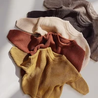 0-9M automne nouveau bébé garçons filles vêtements bébé pull enfant en bas âge pull en tricot nouveau-né tricots à manches longues coton bébé hauts pullover 1