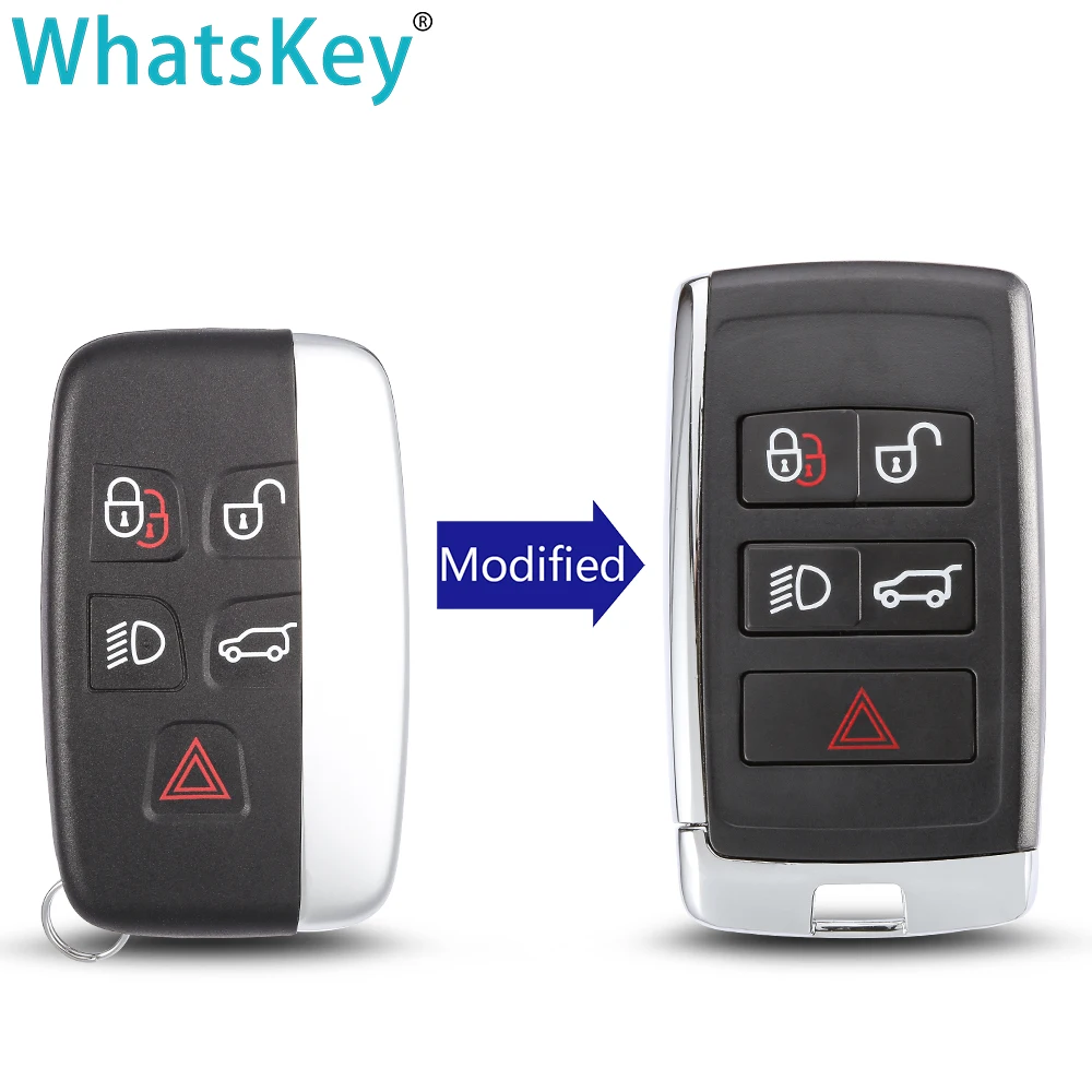 WhatsKey Modified Smart Remote Car Key Shell For Land Rover Range Sport Discovery 4 Evoque 2010-15 LR4 Jaguar XF XE XJ | Автомобили и