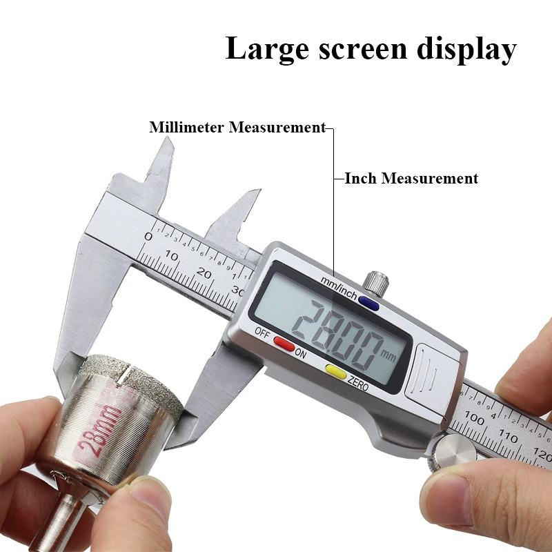 LCD Digital Display Vernier Caliper Accuracy 0.01mm Stainless Steel Measuring