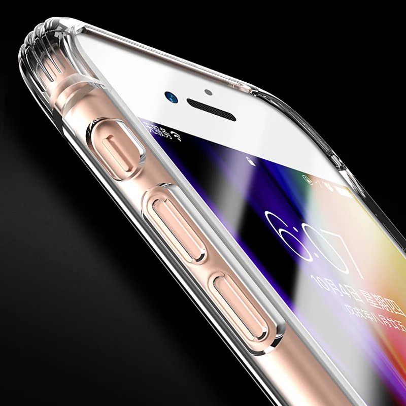 Прозрачный силиконовый чехол с подушкой безопасности для iPhone 11 Pro X XR XS Max, тонкие Чехлы для iPhone 6, 6 S, 7, 8 Plus, TPU чехол для iPhone 5, 5s se, Capas