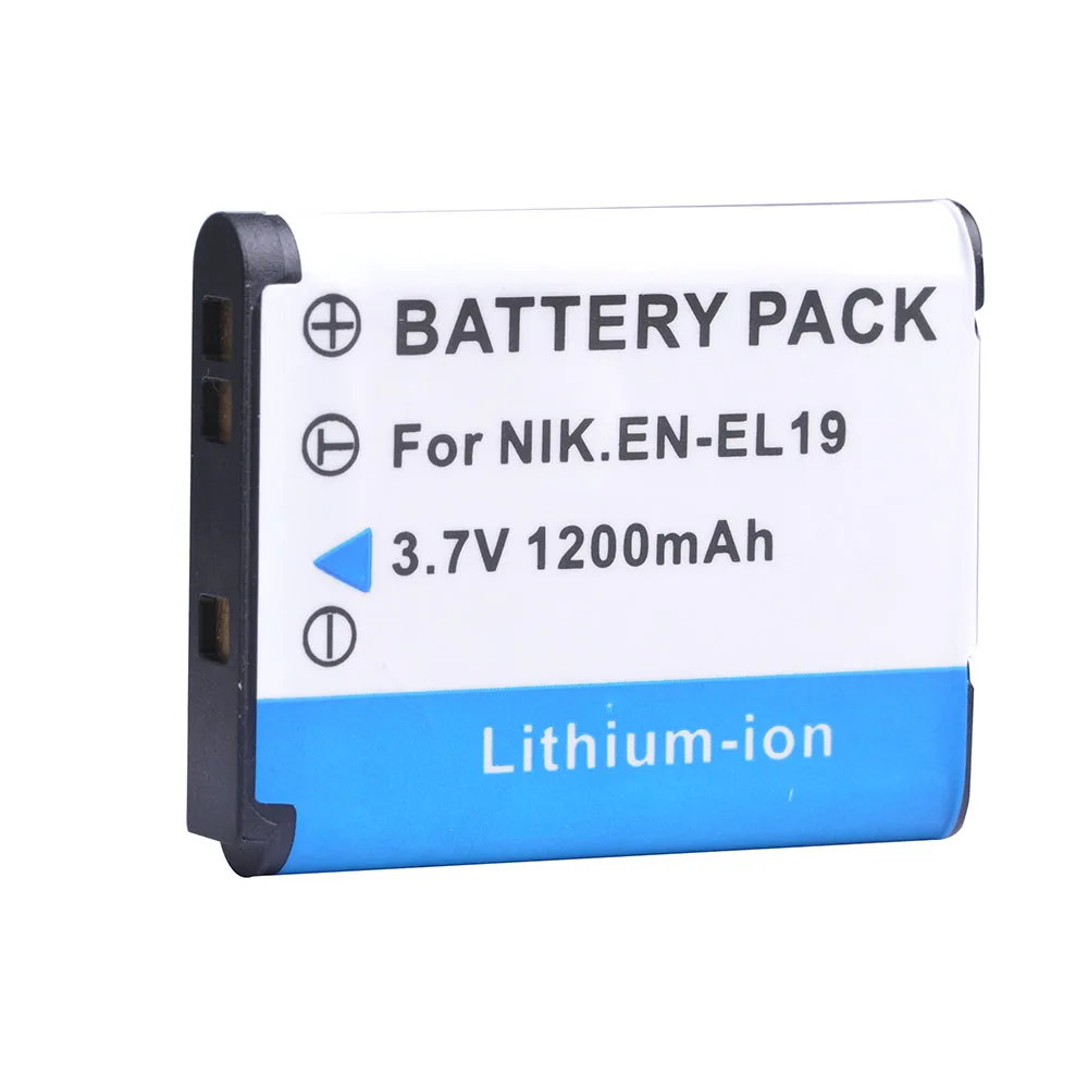 DSTE EN-EL19 Replacement Battery (2 Packs) Compatible for Nikon Coolpix S100 S2500 S2600 S2700 S2750 S3100 S3200 S3300 S3400 S3500