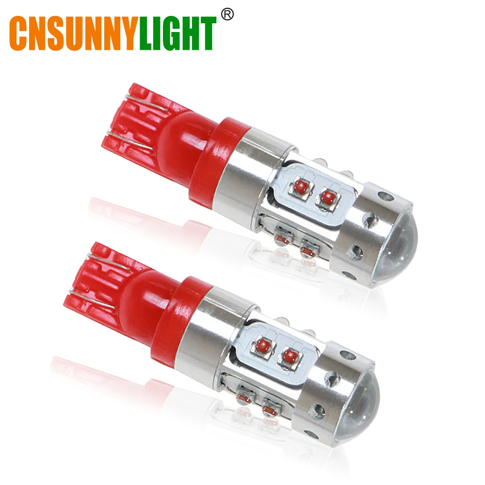 CNSUNNYLIGHT T10 светодиодный фонарь 194 920 912 921 супер яркие лампы передняя сторона