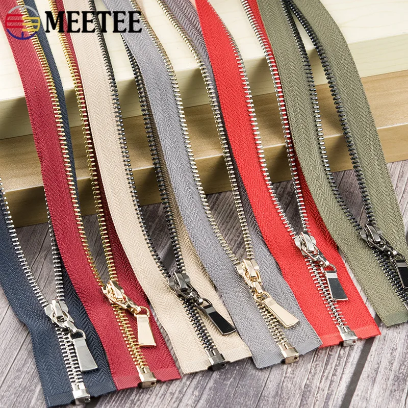 Meetee 1 шт. 85 см 5# металлическая молния открытый конец самофиксирующийся пуховик пальто застежка-молния DIY пошив костюма аксессуары для ремонта одежды ZA010