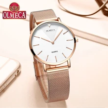 Лидирующий бренд OLMECA часы женские часы модные наручные часы водонепроницаемые Relogio Feminino для женщин Reloj Mujer сплав группа