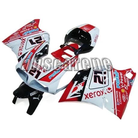 Выполните Обтекатели для поездок на мотоцикле Ducati 996 748 916 998 1996 1997 1998 1999 2000 2001 2002 ABS Кузов белый красные, черные панели