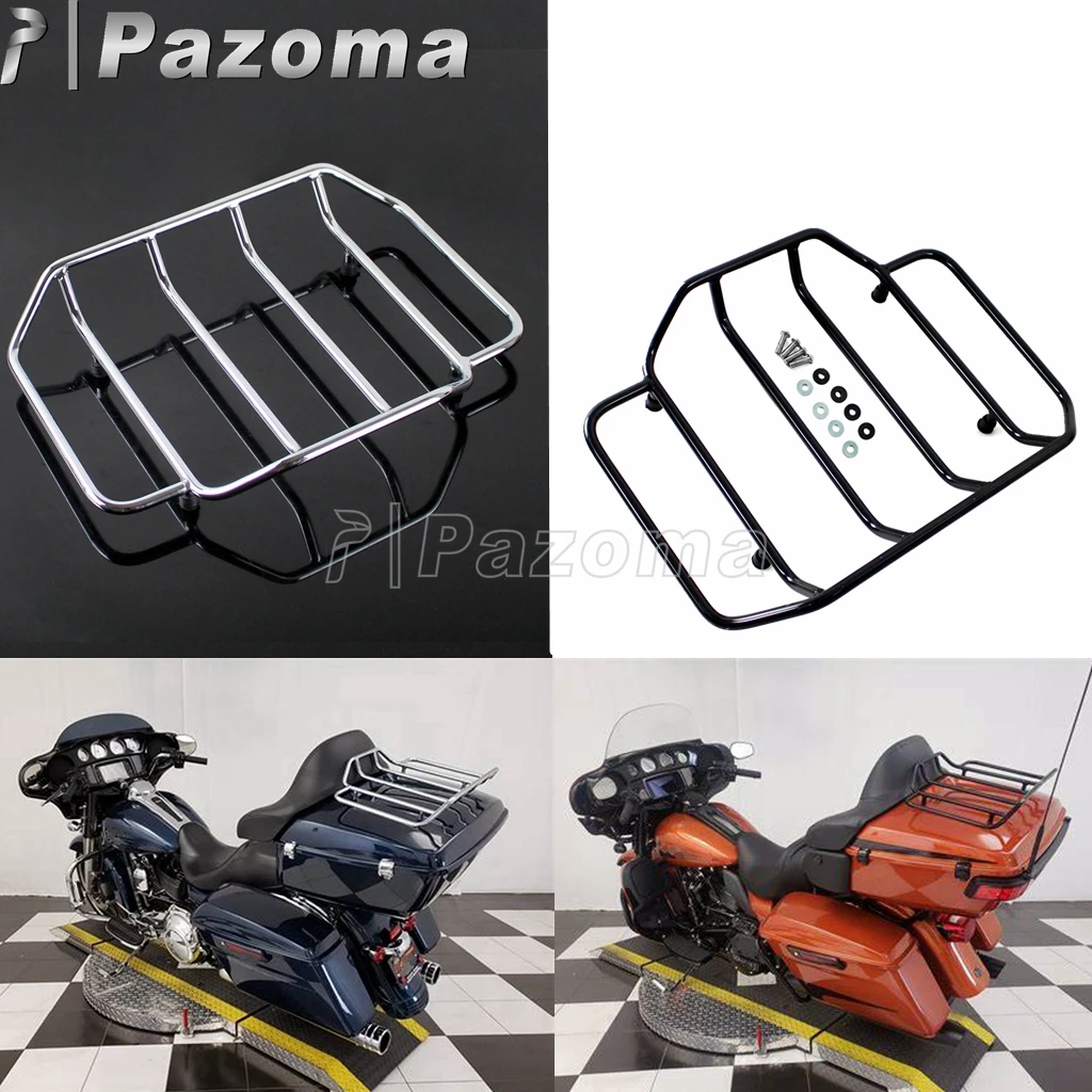 

Багажная стойка для Harley Touring Road King Road Street Glide FLHR FLHX FLHT FLHTCU 53665-87, хром/черный