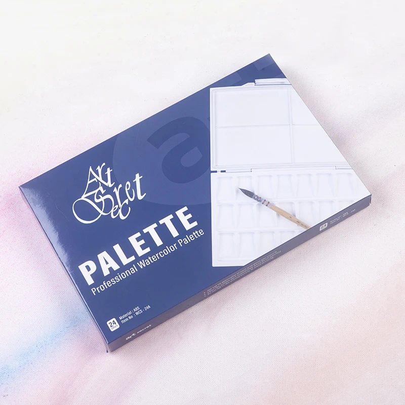 24 Grid Moisturizing Watercolor ABS Palette Foldable Travel Paint Box color palette,watercolor palette