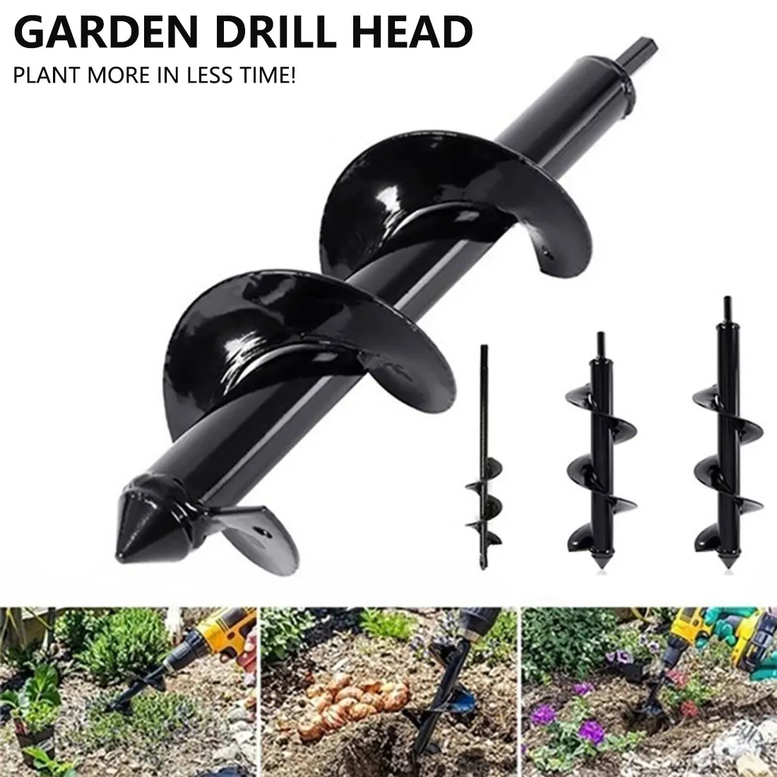 

NEW Auger Spiral Drill Bit Tools Yard Gardening Bedding Planting Hole Loose Soil Replacement Garden Tool Plante Drill Auger