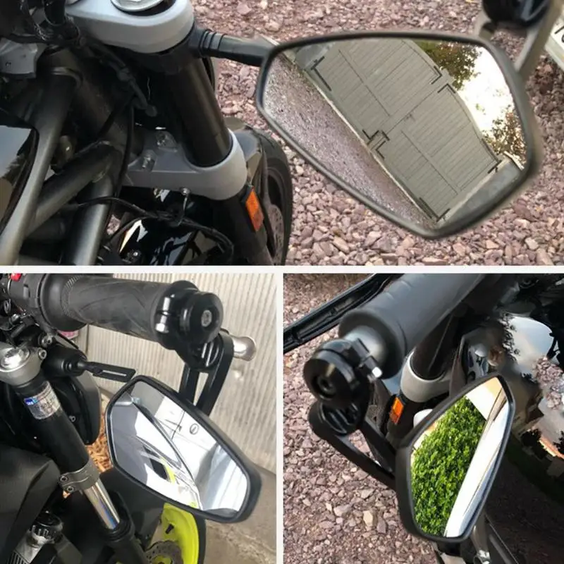 2pcs CNC Aluminum Motorcycle 22mm Side Rearview Mirrors Handlebar Rear View Mirrors for GROM MSX125 CB50 Kawasaki Z125 Pro