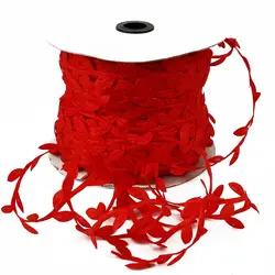 Exquisite Green Leaves Weaving Hemp Rope for Decorative Gift Packaging & Event Decor (Style 1 red)