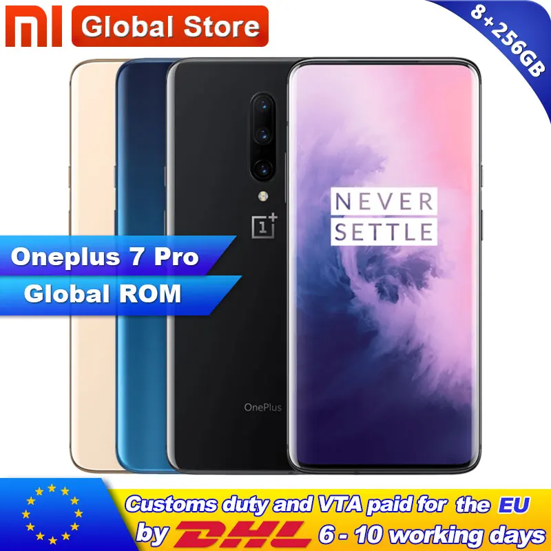 Оригинальный смартфон Oneplus 7 Pro глобальная прошивка 8 Гб ОЗУ 256 ПЗУ Snapdragon 855 экран 6 67