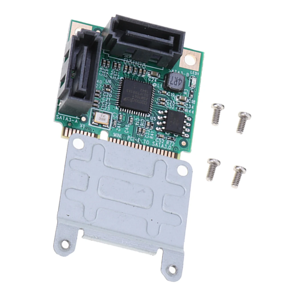 2-в-1 мини PCIE SATA 3,0 концентратор контроллер адаптер-разветвитель, 5 Гбит/с PCI Express карты расширения, для настольного компьютера набор аксессуаров