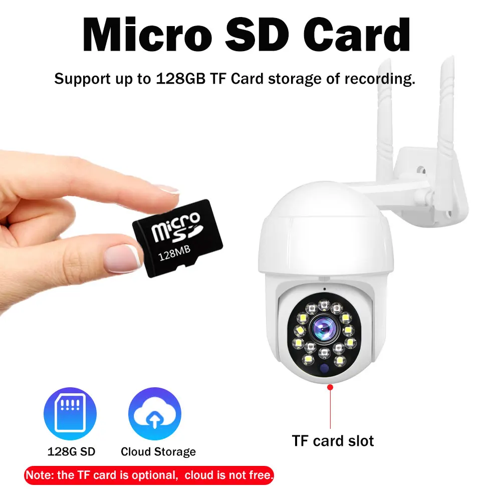 5MP remote IP Camera Mini WiFi 1080P CCTV Camera Outdoor Security PTZ Camera Auto Tracking Video Surveillance Camera NVR H.265