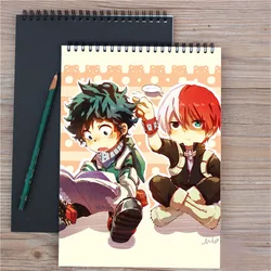 Anime Sketchbook A4 Cute Graffiti Drawing Sketch Book My Hero Academia Art Student Painting Book Blank 25 Sheets School Supplies