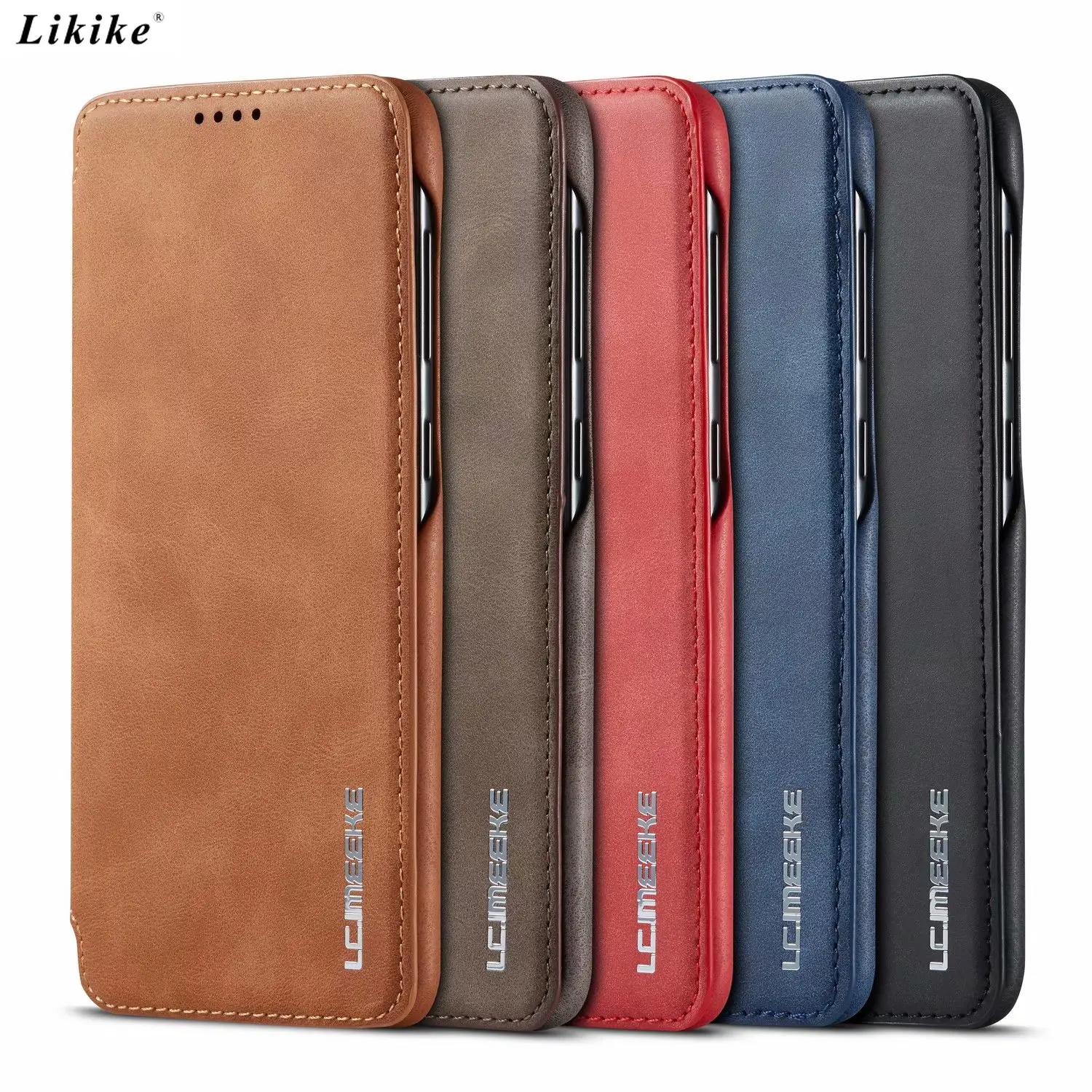 

Magnetic Leather Flip Case for Samsung Galaxy A20 A20E A30 A40 A50 A70 High End Luxury Wallet Cover with Card Pocket