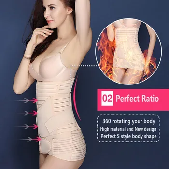 

3 in 1 Women Waist Trainer Corset Sweat Belt stomach Abdomen Pelvis slimming belt Compression Workout Fitness Corset