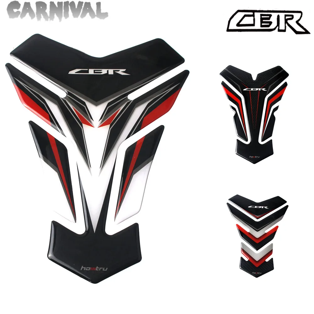 Для Honda CBR 250rr 600rr 900rr 1000rr 650f 500r четыре листа Tankpad 3D углеродная защитная накладка на