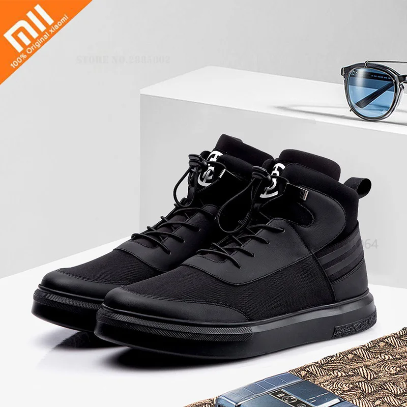 

Xiaomi Casual High Men's Boots Non-slip Shock Absorption Sneakers Elasticity Breathable Male Boot Wear Resistant Sports Shoes