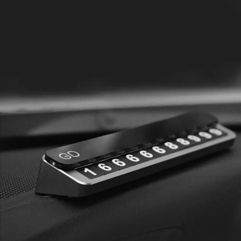 Смоляная Временная парковочная карта Мобильный телефон номер телефон пластина скользящая крышка парковочная карта S55