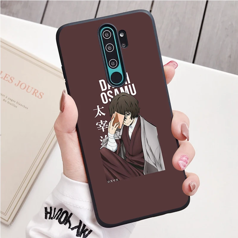 xiaomi leather case case Dazai black Silicone Phone Case For Redmi note 8 7 Pro S 8T for redmi 9 7A Cover phone cases for xiaomi Cases For Xiaomi