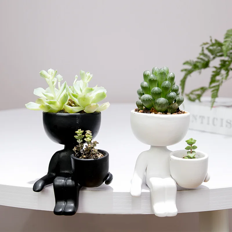 Adorable little Vintage ceramic art Elephant indoor planter Home & Living Planters & Pots