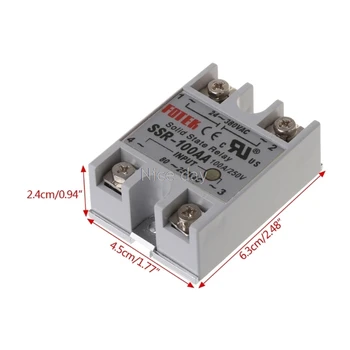 

24V-380V SSR-100AA 100A AC-AC Solid State Relay Module Temperature Controller F16 20 Dropship