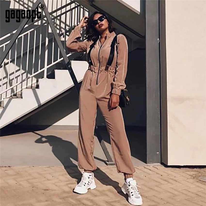 Gagaopt 2019 High Fashion Autumn Rompers Womens Jumpsuit Sexy Vintage Casual Khaki Long Sleeve Jumpsuit Rompers Overalls Gagaopt 2019 High Fashion Autumn Rompers Womens Jumpsuit Sexy Vintage Casual Khaki Long Sleeve Jumpsuit Rompers Overalls