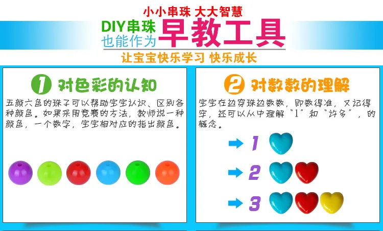 Обучающая игрушка DIY плетеный браслет ожерелье раннее образование тренировка зрения акриловые бусины в коробке бисерный браслет