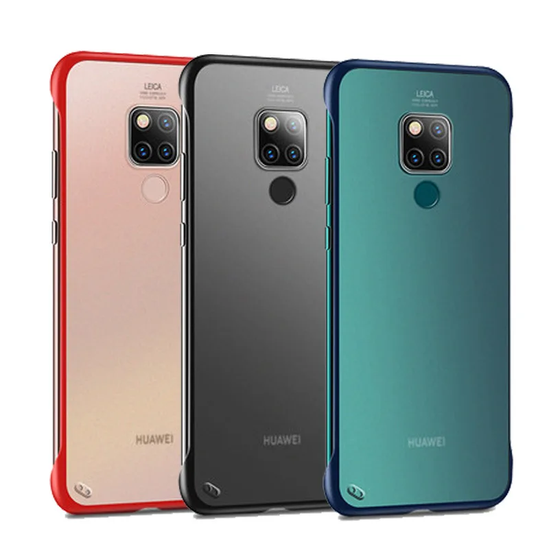 

Matte Frameless Phone Case for Huawei P30 P20 P20 LITE P20 PRO Transparent Cover for Huawei P Smart 2019 mate 20 Hard PC