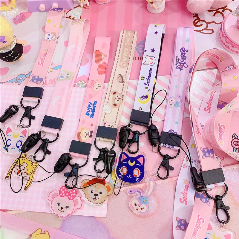 

Anime Sailor Moon Cute Cartoon Neck Strap Lanyard for keys ID Card Gym Mobile Phone badge holder DIY Hang Rope Lariat Lanyards