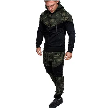

2019 Men Casual Camouflage Zipper Hoodies Fitness Clothing Camisetas Tracksuits Men Bodybuilding Sweatshirt Muscle Hoodies
