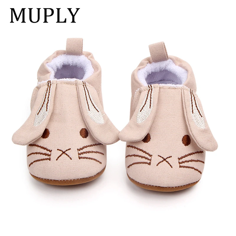 

Newborn Baby Shoes Cute Animal knitted Kid Shoes Spring Autumn Infant Toddler long ear Inddor Prewalker First Walkers Slippers