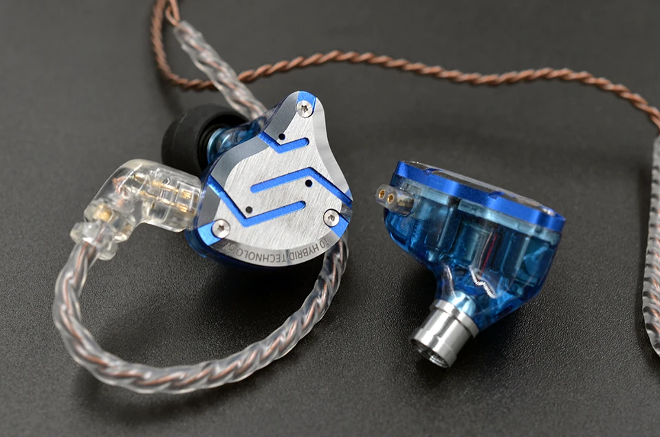 KZ ZS10 Pro Glare BIue In Ear наушники Hybrid 4BA+ 1DD HIFI бас наушники металлические наушники спортивные шумоподавления наушники для контроля звучания