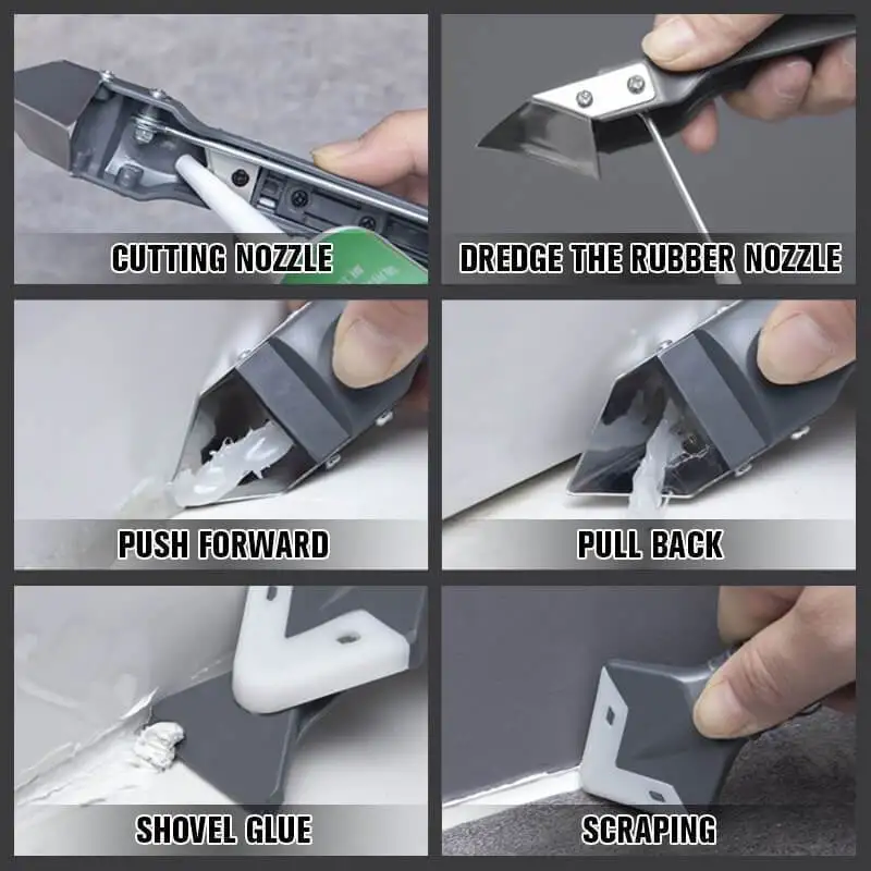 2X Glass Glue Angle Scraper Adhesive Residue Scrapers Seam Repair Tool Mini Use 