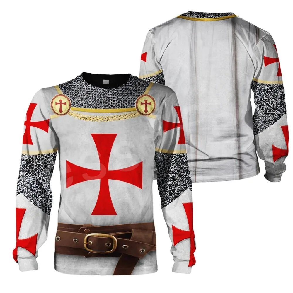 Tessffel Newest Knight Templar Jesus God Guard Cavalier Pullover Streetwear NewFashion 3DPrint Zip/Hoodies/Sweatshirts/Jacket b8