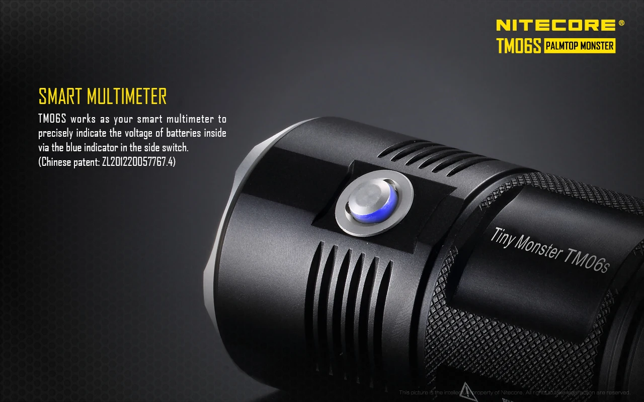 Original NITECORE TM06S Flashlight CREE XML2 U3 LED 4000 Lumens Far Beam Distance High Light searching