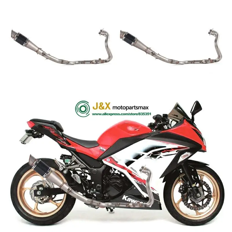 Выхлопная система для мотоцикла, средняя труба для Ninja250 Ninja300, без выхлопа