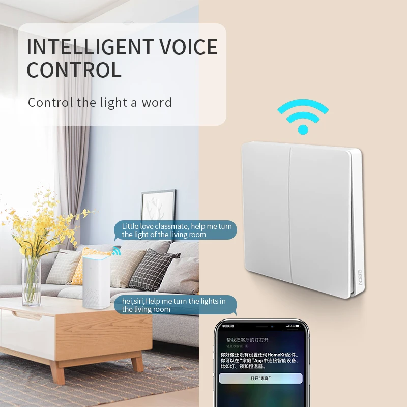 Xiao mi Aqara умный беспроводной переключатель управления ZigBee wifi беспроводной ключ настенный переключатель работает с mi jia mi Home/Apple HomeKit APP