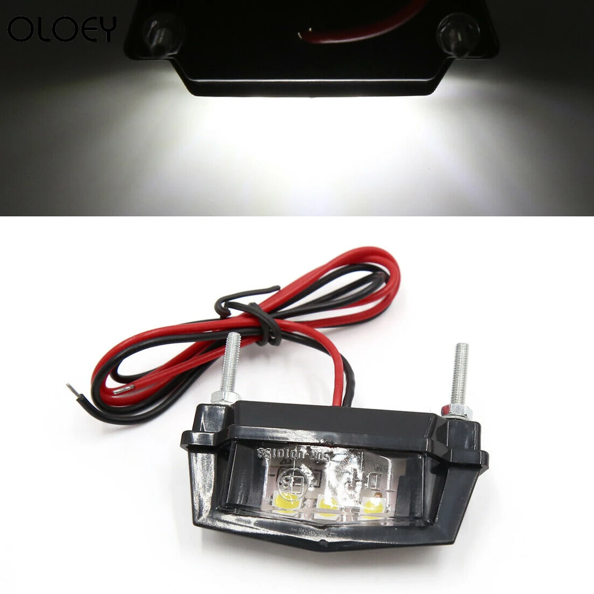 

White Motorcycle 3 LEDs Tail Rear Light Motorbike License Plate Lamp Bulb Refit Auto Rear Light For Honda/Kawasaki/Yamaha/Suzuki
