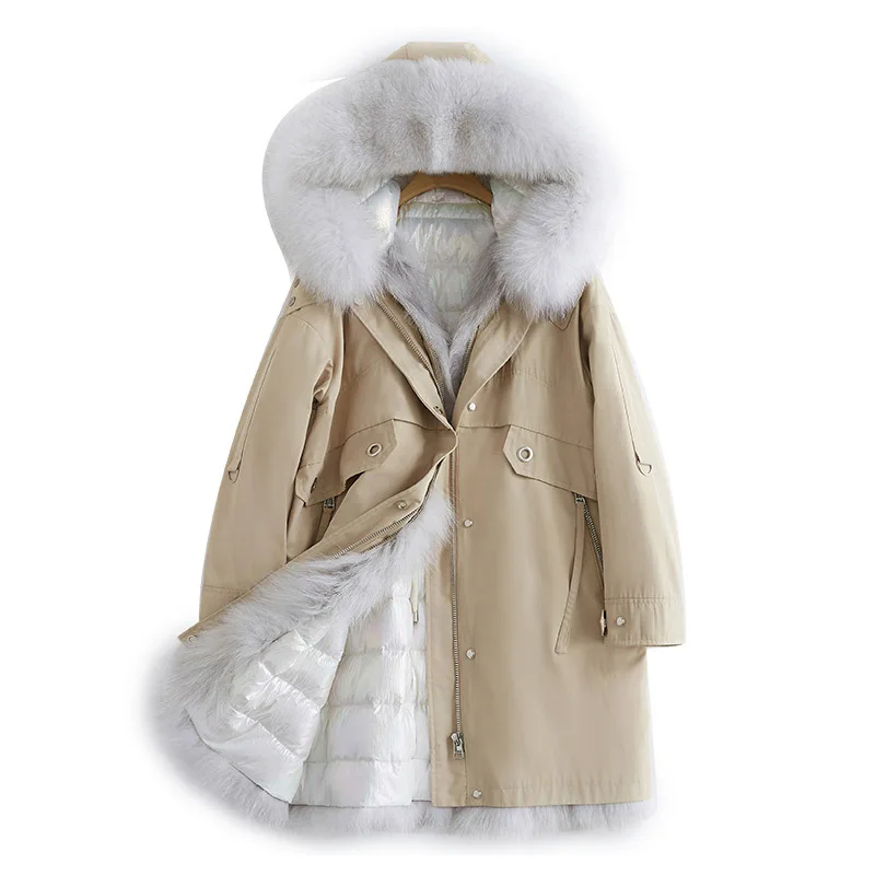 

2020 New Fault Code Send Overcome Removable Down Inner Tank Fox Hair Lead Overcoat